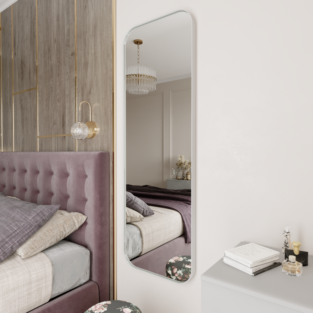 Прямоугольное зеркало в белой металлической раме  «Персия M» 150 см — фото 1