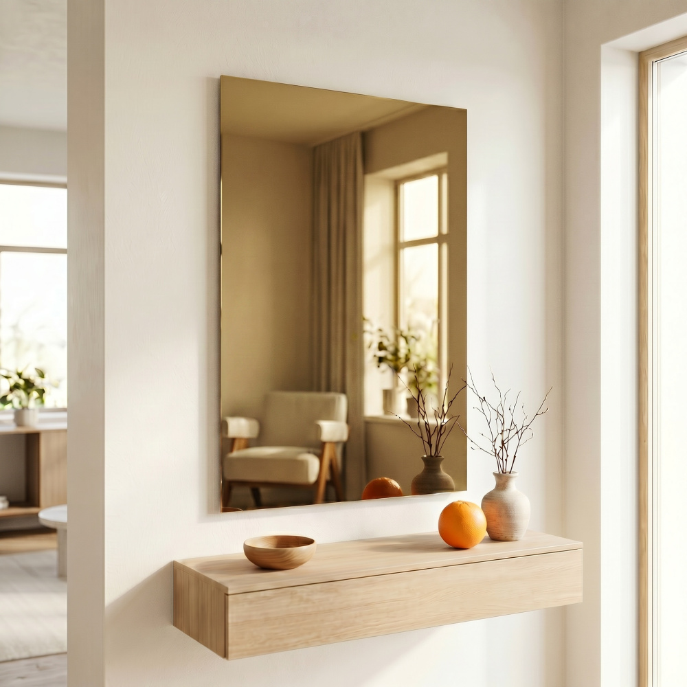 Зеркало Золото 4 мм (с обработкой кромки) — фото 1